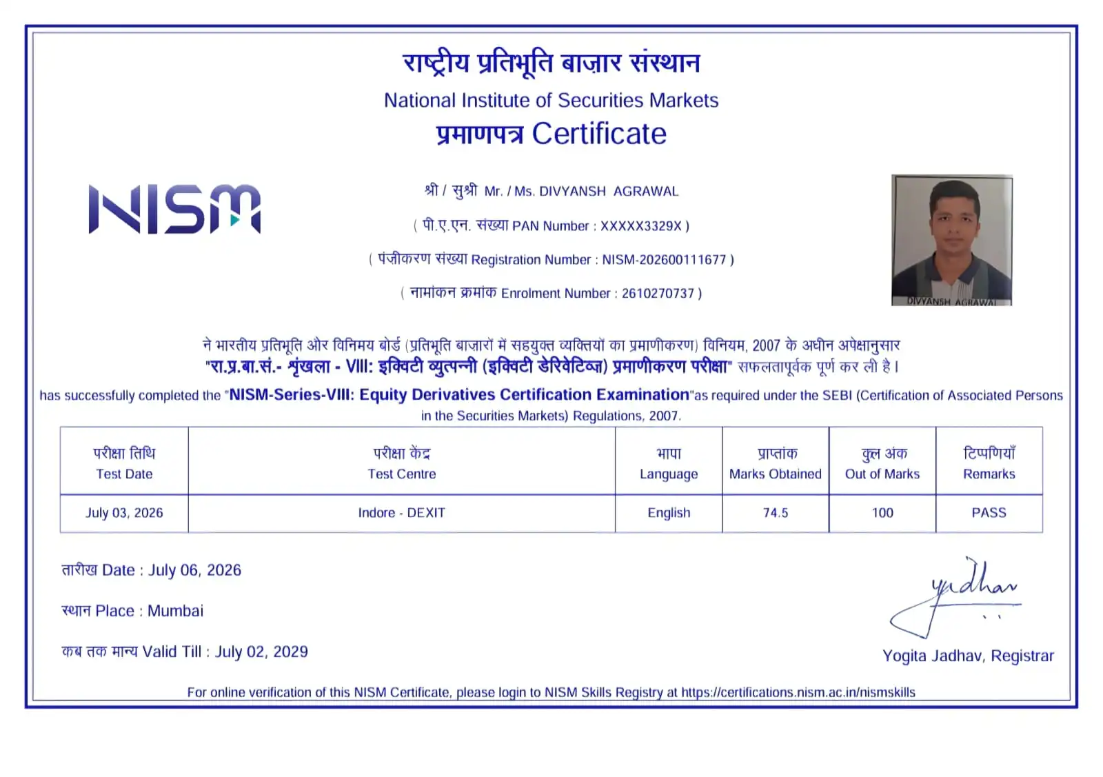 NISM Series VIII (Equity and derivatives)
